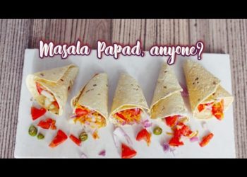 Masala Papad Cones | Give a twist to papads and make delicious masala papad cones I Healthy Snack